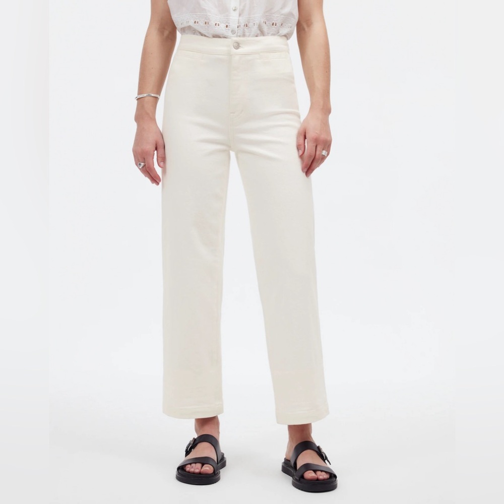 Madewell Tall Emmett Wide-Leg Crop Jean: Welt Pocket Edition Size 31 Tall